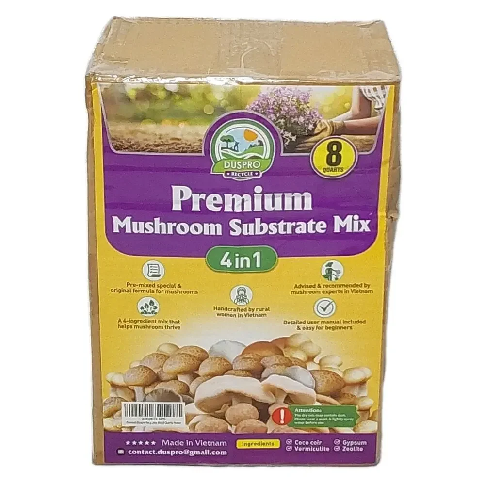 Duspro Recycle 8 Quarts Premium Mushroom Substrate Mix 4 In 1